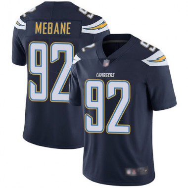Los Angeles Chargers NFL Football Brandon Mebane Navy Blue Jersey Men Limited 92 Home Vapor Untouchable